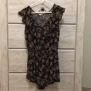 floral ruffle romper